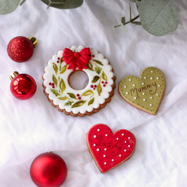 Christmas Wreath Postal Biscuit Box